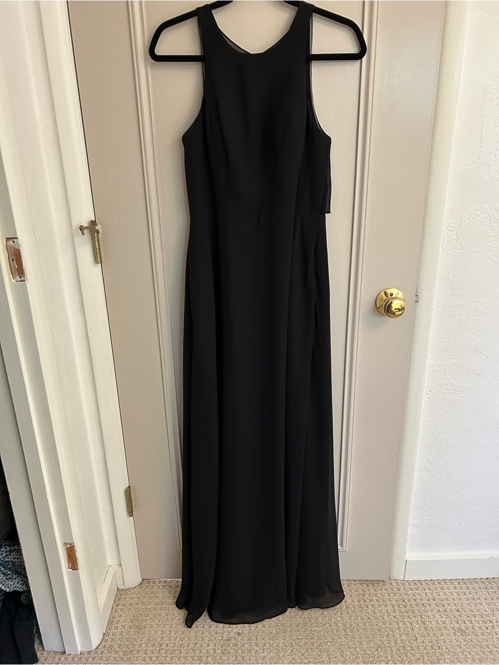 Azazie Black Chiffon Dress